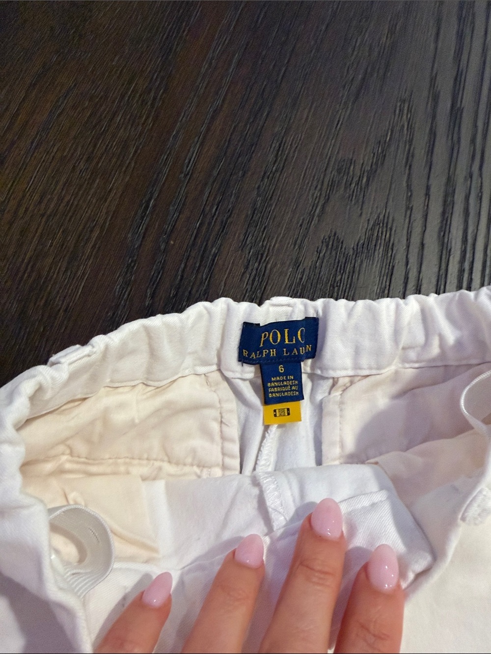 Polo by Ralph Lauren White Elastic Waist Shorts 6 - Picture 3 of 4